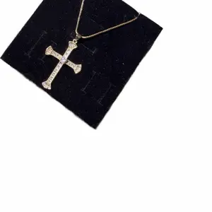 Gold-Plated Cross Pendant Necklace