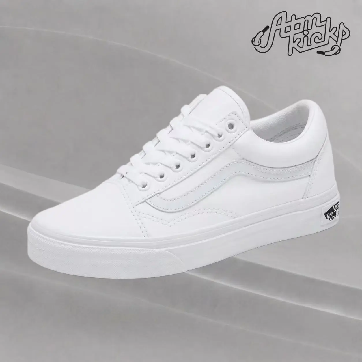 Vans Old Skool True White Men's Authentic Shoes Footwear Sneaker Trainer Comfortable Walking Fashion Trending Gift
