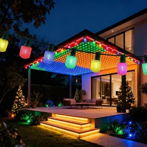 T40 LED String Lights 25FT Multicolor Waterproof Connectable Outdoor Lights UL Certified