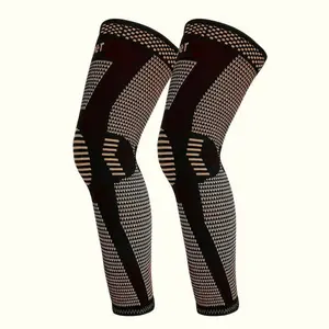 1 Pair Full Leg Compression Sleeves, Knee Sleeves, Non-Slip Compression Knees, Suitable for Running Yoga Fitness
