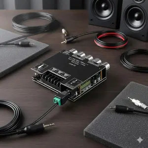 50w=100W bluetooth Stereo Amplifier Board 2.1Ch hifi audio System with bass Treble control Diy Home Theater speakers Power Amplifier