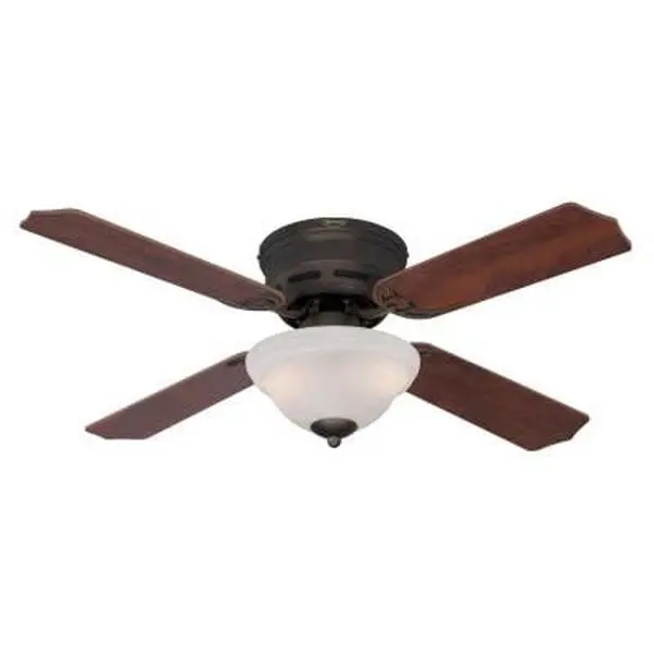 Westinghouse Hadley 42" Flush Mount Indoor Ceiling Fan - Oil Rubbed Bronze Finish, Reversible MDF Applewood & Cherry Blades, White Alabaster Bowl, Silicon Steel Motor, Includes LED Light Bulbs