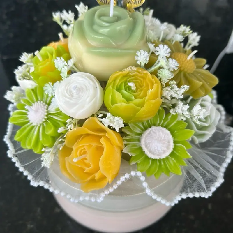 Buquet de velas XXL Decoración. Wick Candle. Personalizable con Colores y Fragancias Especiales para Experiencia Única