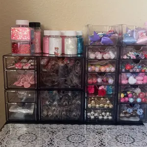 Acrylic Desktop Storage Box Set, Transparent Drawer Organizer and Cosmetic and Stationery Holder, Home Office Desk and Drawer Multi-Grid Organizer, Multi Grids Organizer, Desk Organizer Tidy