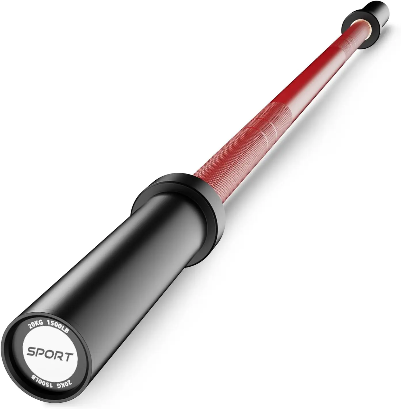 7FT Barbell 45LB Weight Lifting Bar, 1500LB Capacity, 190,000 PSI Tensile Strength, 28mm Shaft with Needle Bearings, Hard Chrome & Knurled Grip, 2” Sleeves for Powerlifting, Deadlift, Squat, Bench Press & Home Gym
