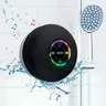 Mini Bluetooth Shower Speaker with LED Light IPX4 Waterproof Portable Suction Cup Wireless Speaker Rechargeable Micro USB Stereo for Beach Bathroom Shower Home