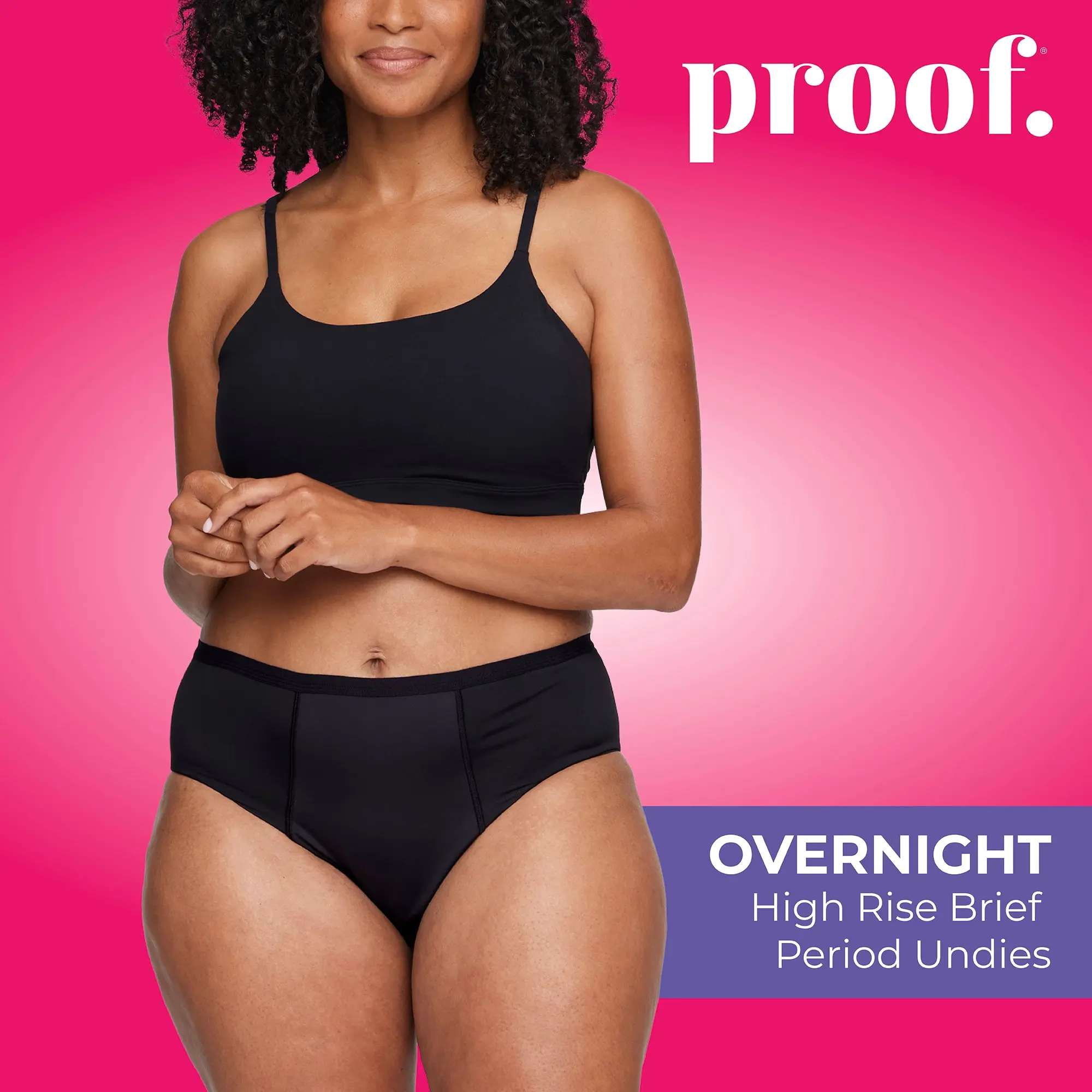 Proof. Overnight High Rise Brief, Washable Period Undies for Women