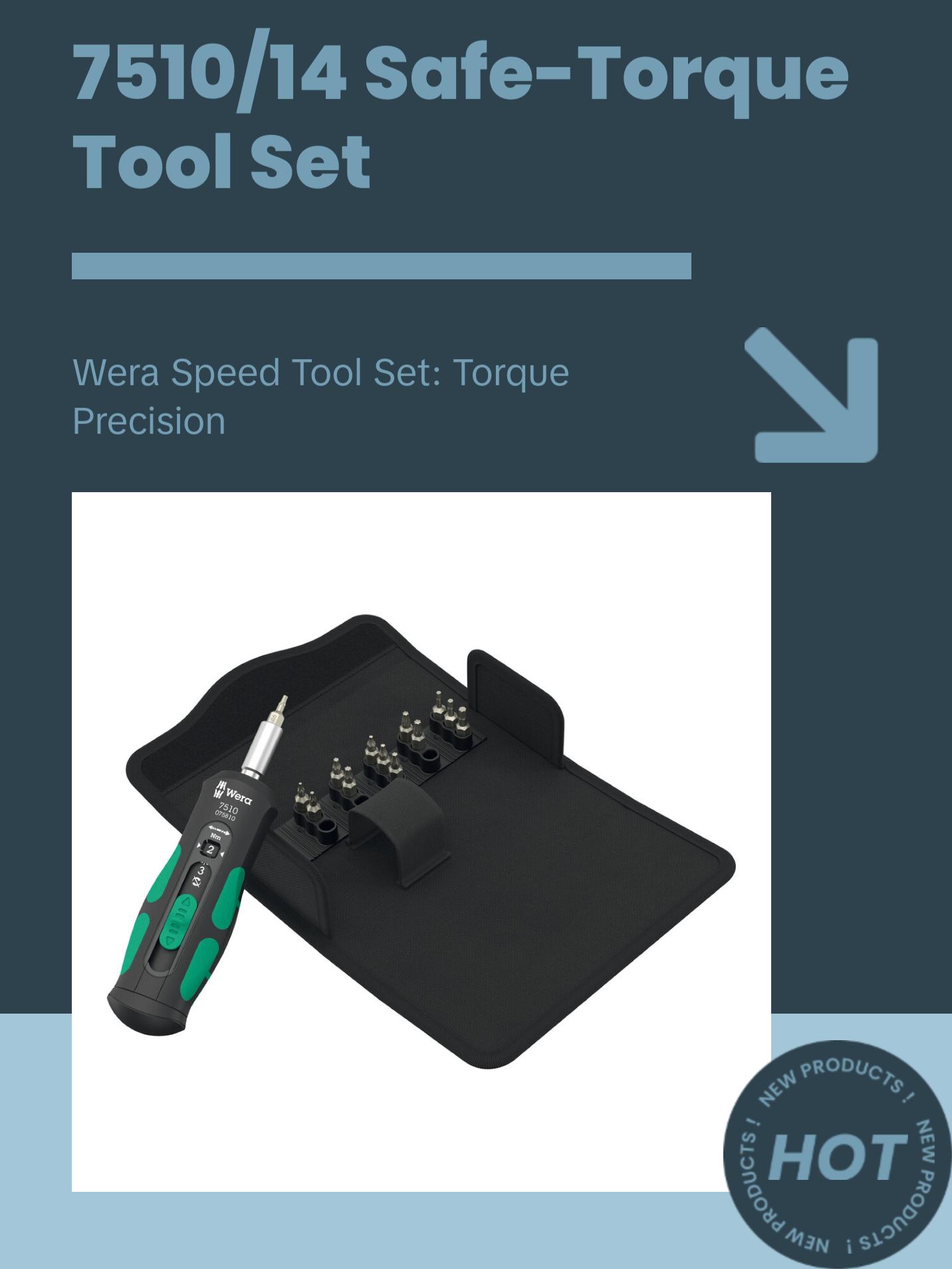 Wera 7510/14 Safe-Torque Speed Tool set for carbide inserts