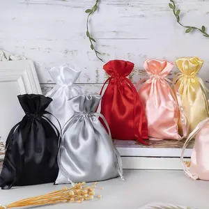 Solid Color Drawstring Storage Bag, 30/90pcs Reusable Lightweight Foldable Gift Bag, Storage Bag for Home Office Outdoor Travel, Gift Packs