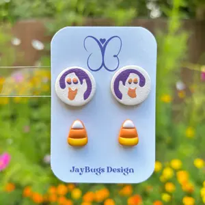 Cookie & Candy Corn Stud Duo