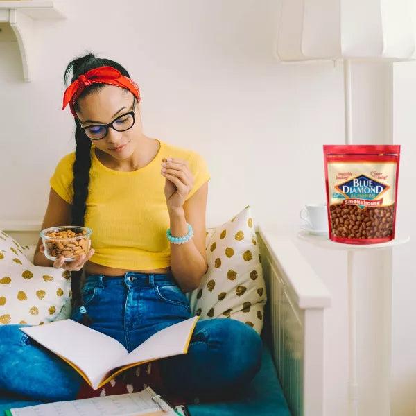 Blue Diamond Almonds, Smokehouse Flavored Snack Nuts for Healthy Snacking, Lunch, On-the-go, 25 oz.