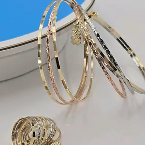 7days set ring #7 & bracelet owl charm design 2.5inch in diameter gold-filled water resistant