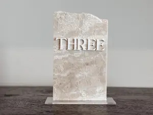 3D Marble Stone Table Numbers