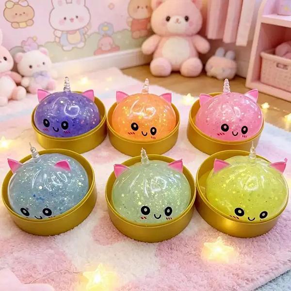 TPR Material Mini Dumpling Squishies Fidget Toy - Cute Steamer Box Packaging, Summer Vibe Kids' Stress Relief Gift for Party Bags & Festive Supplies
