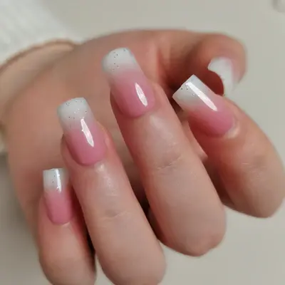 Subtle Glitter White Peach
