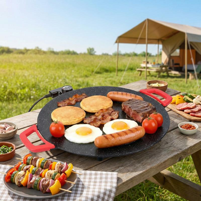 Large 16 Inch Electric Baking Pan,Electric Skillet & Baking Pan 2 in 1,Multi-Functional Electric Griddle Pan with Adjustable Temperature Control Non-Stick Fast Heating for Indoor Cooking,Easy to Clean Perfect for Pancakes, Steaks Safe & Durable