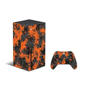 Vinyl Wrap Skin orange camouflage Compatible with X-Box Series X +2 Controller Skins