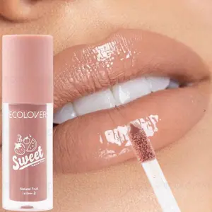 1PC Long-lasting Moisturizing Lip Glaze, Cream Texture, Waterproof and Sweat-proof, Mild and Non-sticky Formula, Non-stick Cup, Berry Tone, Creates Charming Glossy Lip Color, Perfect Choice for Women's Makeup
