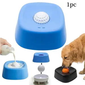 Slow Feeder Dog Bowl, Puzzle Feeder for Liquid Snacks, Non-Slip Bone Broth Licking Bowl with Ball Bearings, Puppy Toy for Large, Medium, Small Dogs