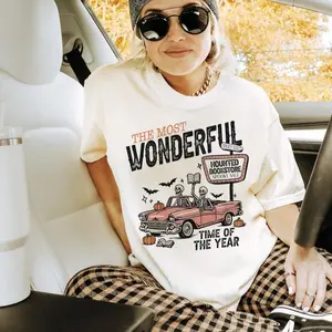 [Sale off up to 50%] Haunted Bookstore Halloween Tshirt, Retro Skeletons Vintage Halloween Shirt, Spooky Bookish Fall Aesthetic Tshirt