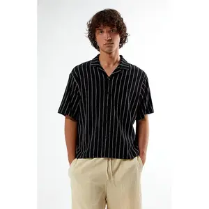 Pacsun Men's Striped Oversized Camp Shirt
