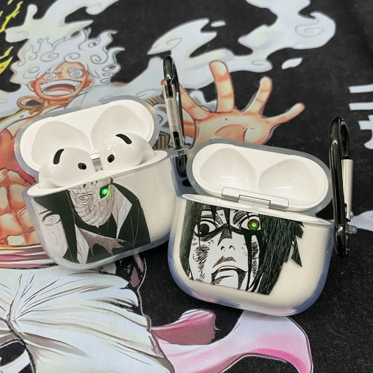 Obito & Sasuke Naruto Series Earphone Case - Cool Anime Character Design for AirPods 3/4/Pro2, Scratch-resistant, Dustproof, Shockproof, Lightweight, Otaku Accessory, Trending Gift for Anime Fans