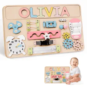 Rainbow Large Busy Board Montessori Toys for 1 2 3 Year Old - Sensory Toys for Toddlers 1-3 - Fine Motor Skills & Early Learning - Montessori Gift for Boys & Girls - Travel-Friendly & Safe