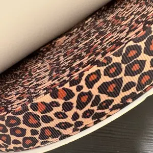 6/8" Cheetah Print Grosgrain Ribbon 100-Yard Roll