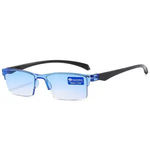 Men Unisex Anti Blue Ray Reading Glasses Smart Automatic Zoom Reading Glasses Autofocus Power Half-Rim Near Far Computer Glasses