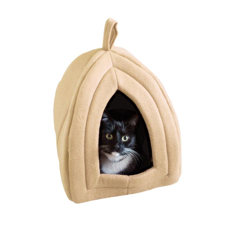 Pet Adobe Igloo Style Pet Tent for Cats - Tan