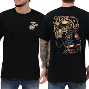 Graphic T-Shirt| USMC 250th Birthday Tee United States Marines Anniversary Patriotic Military Pride Shirt| Made in USA Unisex Casual Cotton Streetwear Summer Verano Camiseta| Gift for Veterans & Marine Corps Fans