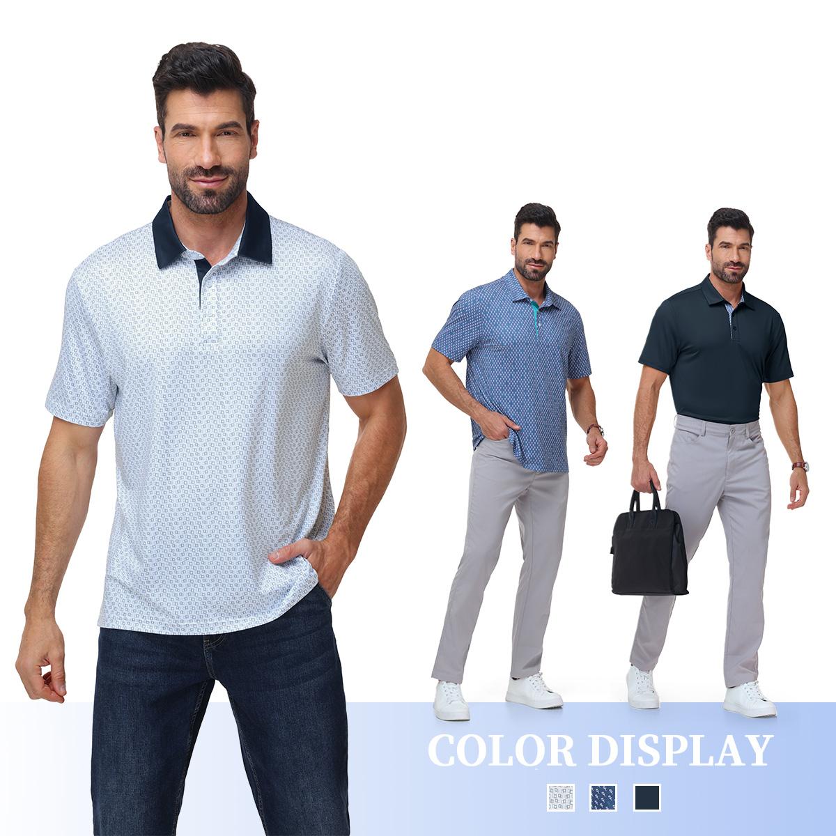 TBMPOY Men's 3-Pack Printed Golf Polo Shirts - Men’s Clothes, Short Sleeves, Smart Casual Style, UPF 50+, Quick Dry, Lightweight 4-Way Stretch, Moisture Wicking, Color Stripes Graphic, Casual Athletic Polo Shirts for Golf, Tennis, Color Stripes Graphic Po TBMPOY Men's 3-Pack Printed Golf Polo Shirts - Men’s Clothes, Short Sleeves, Smart Casual Style, UPF 50+, Quick Dry, Lightweight 4-Way Stretch, Moisture Wicking, Color Stripes Graphic, Casual Athletic Polo Shirts for Golf, Tennis, Color Stripes Graphic Po