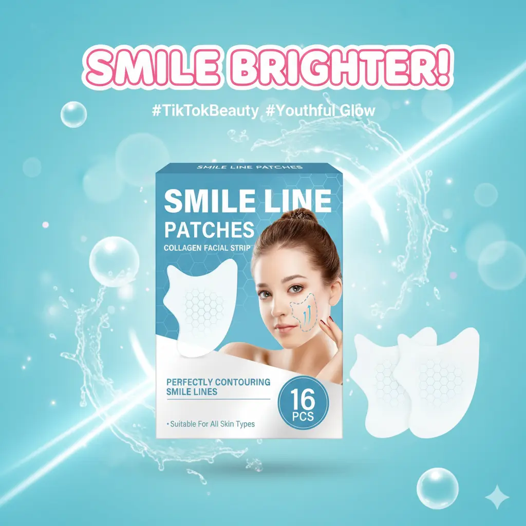 Smile Line Patches Instant Smoothing Collagen Facial Strips 16 Pcs for ...