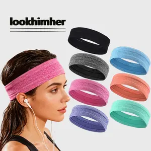 Sports Headband with Anti-Slip Silicone Patchwork, Breathable Design for Outdoor Sports, Gym, Soccer, Basketball, Unisex, Elastic Headbands