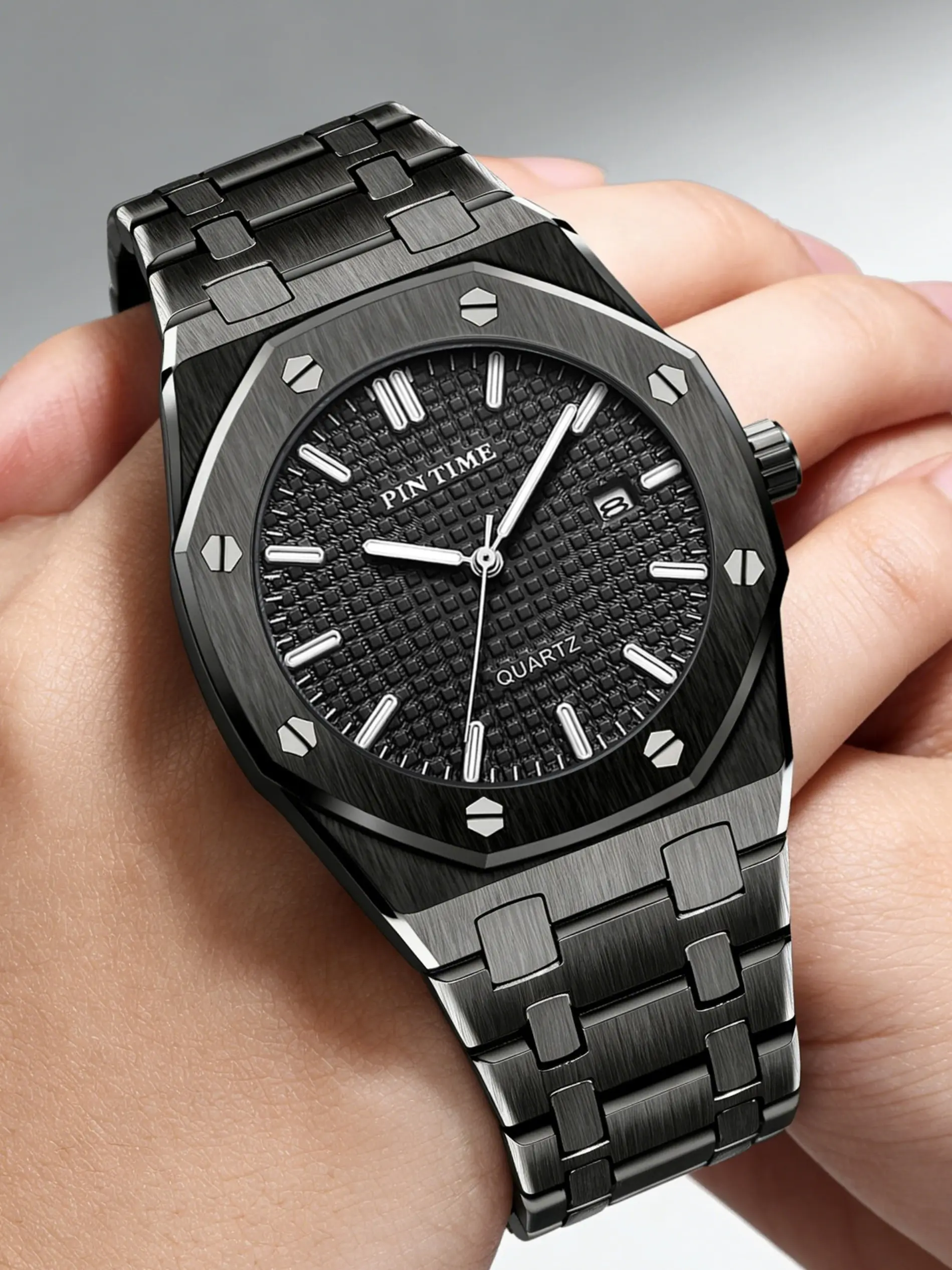 Men's Quartz Watch, Analog Quartz Watches, Luxury Timepiece, Modern Fashionable Wristwatch, Casual Trendy Wristwatch, Trendy Watch, Durable Design, Perfect Gift, Daily Use Essential, Analog Face, Quartz Movement, Zinc Alloy Case, Buckle Closure