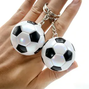 Football Soccer Keychain 1.5 Inch with Metal Chain, Backpack & Car Bag Charm for Soccer Fans outdoorfun