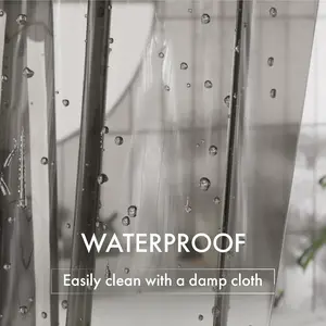 Transparent Waterproof Peva Shower Curtain, Thickened Bathroom Curtain with Inner Liner, Durable and Stylish Bath Accessory