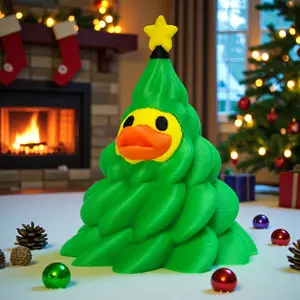 3D Printed Christmas Tree with Movable Joints - Classic Style Plastic Holiday Decoration, No Electricity Needed, Battery-Free Tabletop Ornament for Christmas Decor, Festive Home & Office Display, Christmas Decorations, Best for Christmas