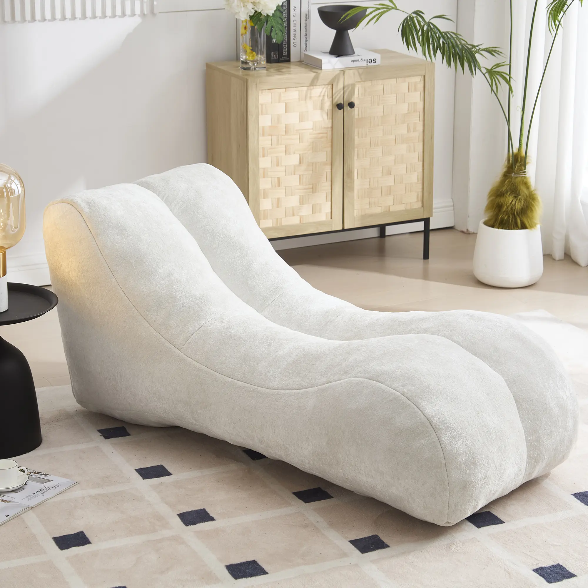 Creative bean bag sofa chair for adults filled with high-quality sponge that is plump and elastic fitting the curves of the human body and providing gentle support to the body in all as