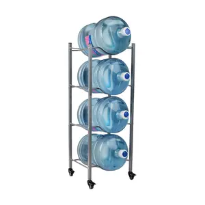 Mind Reader 4 Tier Water Jug Stand on Wheels