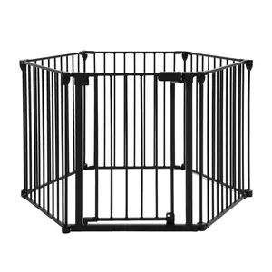 PAWGIANT 30" Tall Baby Gate, Dog Gates for The House Doorways Fireplace, Auto Close Baby Fence Play Area, 3 in 1 Play Yard Child Safety Gate, Hardware Mounted