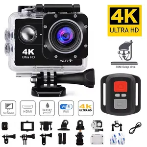 4K Action digital Camera affordable 1080P/30FPS WiFi 2.0" 170D Underwater Waterproof Helmet Video Recording Camera Sports Cameras Outdoor Mini Cam