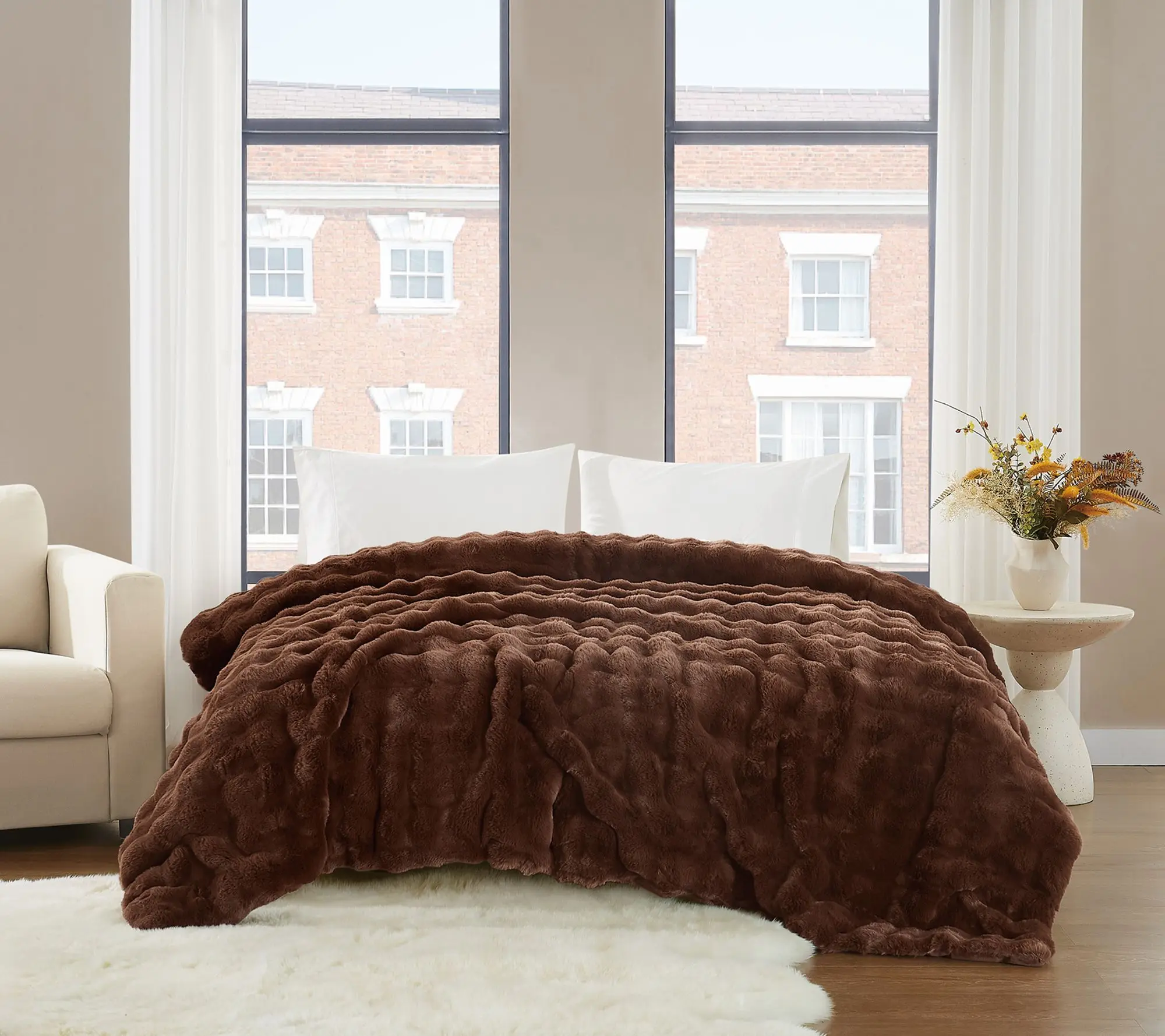 Brooklyn Loom Bubble Faux Fur Full/Queen Blanket Brooklyn Loom Bubble Faux Fur Full/Queen Blanket