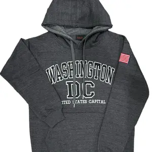 Gray Washington DC Hoodie - Unisex Sweater Cotton Polyester