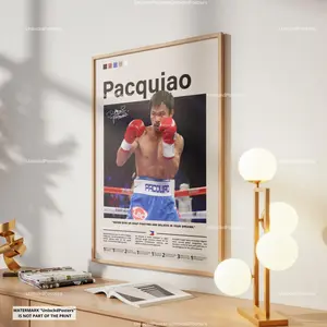 Manny Pacquiao Poster, Pacquiao Print Wall Art, Pacman Decor, Boxing Legend Poster, Boxing Print Gift Idea, Pacquiao Boxing Fan Gift, Icons ( Unframed - Print Only )