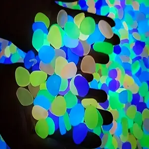 Artificial Luminous Pebbles, Bonsai Decorative Stone, Decorative Small Stones for Garden, Aquarium, Lawn, Fish Tank Decoration