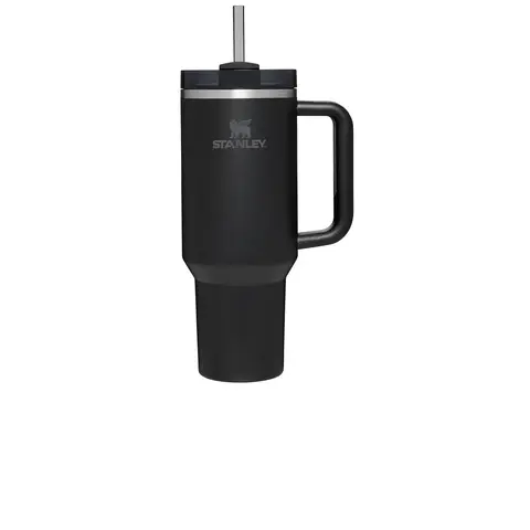 STANLEY The Quencher H2.O Flowstate 2.0 Black 30oz Stainless Steel Vacuum Insulation Flask, Unisex Reusable Kitchen Drinkware Tumbler Water Bottle with Lid, Straw, 40h Ice Hold