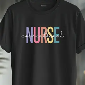 Correctional Nurse Forensic Nurse Corrections Nursing TShirt Casual Short Sleeve Shirt Cotton Fabric