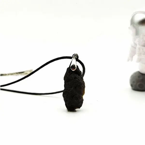 Natural Tektite Meteorite Rock Pendant