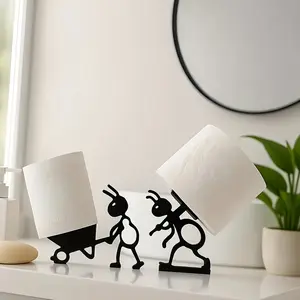 Funny No-Install Toilet Paper Holder, Independent Bathroom Set, 3D Printed Ant Design, Cute Bath Decor, Humorous Napkin Roll Storage, Paper Towel Holder